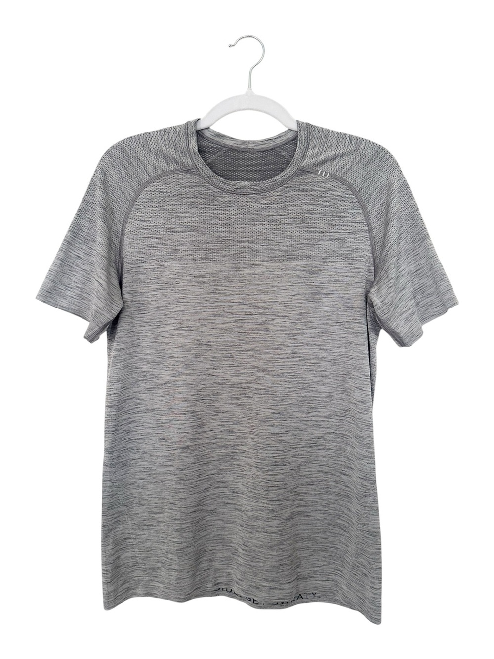 Lululemon Men’s Metal Vent Tech Short Sleeve Shirt Slate/White Size Small